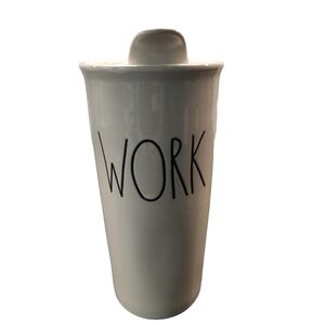 NEW Rae Dunn WORK Tall Travel Hot Drink Tumbler With Lid